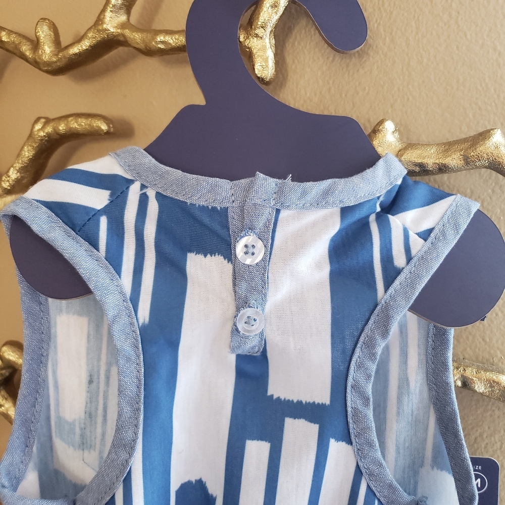 Print Dog Dress Blue Brand New - Picture 6 of 8